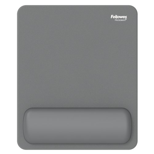 Fellowes Breyta Standard Recycled and Recyclable Antibacterial Mousepad Wrist Rest Grey - 100142556