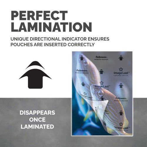 35956FE | Make your document last with Fellowes premium quality laminating pouches. These gloss finish pouches are available in 80, 100, 125, 175 and 250 Microns for all levels of document protection, making them ideal for notices, photos, instructional materials and frequently handled documents. Available in various standard sizes from A2 to A5. Fellowes laminating pouches ensure 100% Jam Free performance when used with Fellowes laminators.