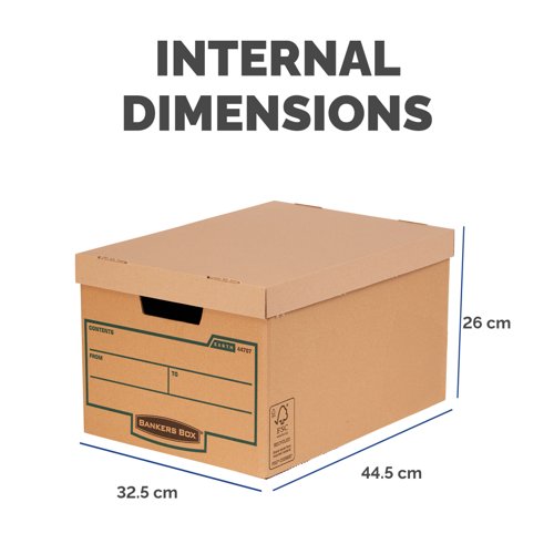 Fellowes Bankers Box Earth Series Large Storage Box Board Brown (Pack 10) 4470701