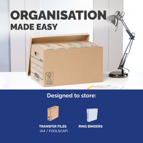 Fellowes Bankers Box Earth Series Large Storage Box Board Brown (Pack 10) 4470701