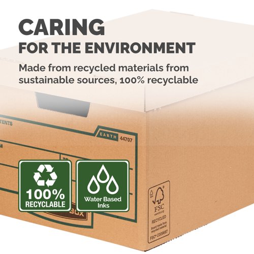 Fellowes Bankers Box Earth Series Large Storage Box Board Brown (Pack 10) 4470701