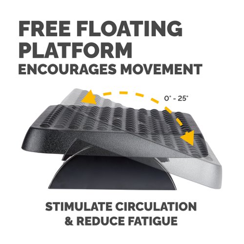 Fellowes Standard Adjustable Footrest Black 48121-70