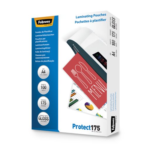 Fellowes Laminating Pouch 350 Micron A4 Ref 53087 [Pack 100]