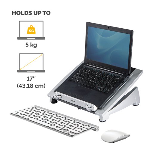 Fellowes Office Suites Laptop Riser Plus Black/Silver 8036701 - BB50460
