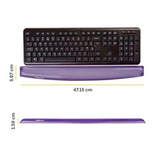 Fellowes Crystals Gel Wristrest Purple 91437 - Fellowes - BB91437 - McArdle Computer and Office Supplies