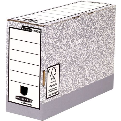 Fellowes Bankers Box Transfer File 120mm Foolscap Grey (Pack of 10) 01805