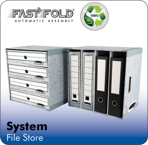 Bankers Box System FSC File Store Grey/White 01840 Module - SINGLE