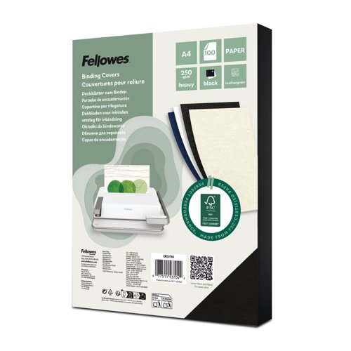 Fellowes 5370402 A4 Leatherboard Covers