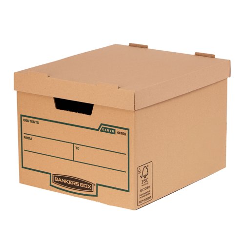 Fellowes Bankers Box Earth Series Standard Storage Box Board Brown (Pack 10) 4470601