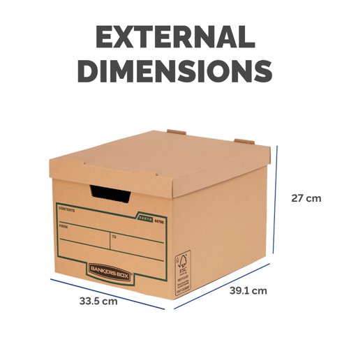 Fellowes Bankers Box Earth Series Standard Storage Box Board Brown (Pack 10) 4470601
