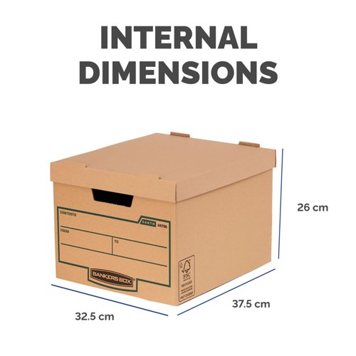 Fellowes Bankers Box Earth Series Standard Storage Box Board Brown (Pack 10) 4470601
