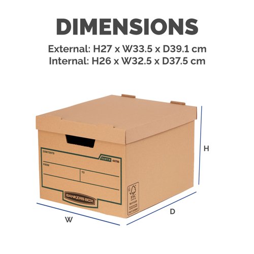 Fellowes Bankers Box Earth Series Standard Storage Box Board Brown (Pack 10) 4470601