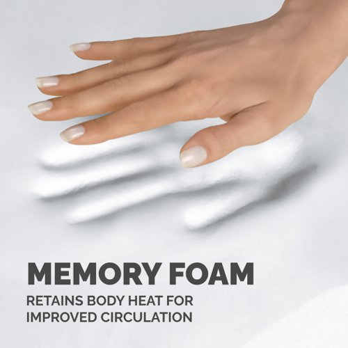 Fellowes Keyboard Wrist Rest Non-skid Memory Foam Black Ref 9178201