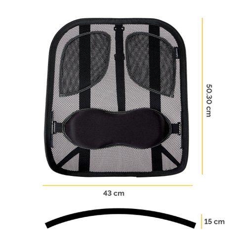 Fellowes Professional Series Mesh Back Support Black 8029901 - BB60096