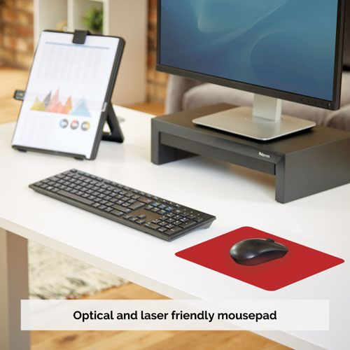 *** CLEARANCE ITEM - LIMITED STOCK AVAILABILITY AT THIS PRICE ***The durable, wipe clean polyester surface provides improved tracking for both optical and laser mice. This mouse mat is ideal for any office or home office