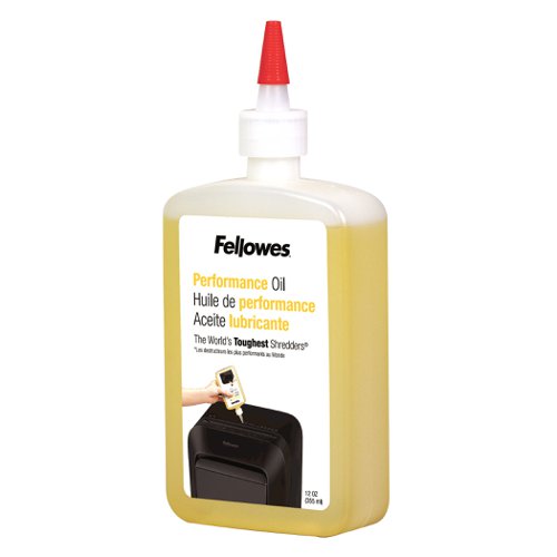 Fellowes Powershred Shredder Oil Light Amber 335ml Bottle 3608601 Shredder Lubricant BB77555