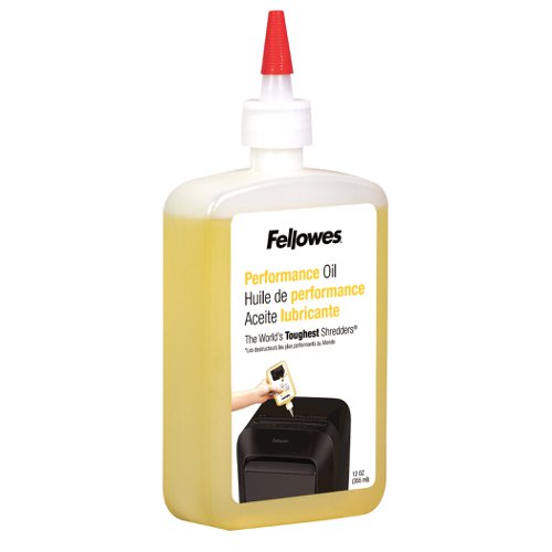 Fellowes Powershred Shredder Oil Light Amber 335ml Bottle 3608601 Fellowes