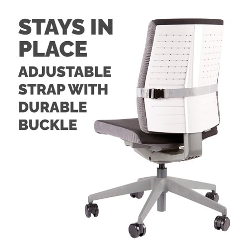 BB66418 | This Fellowes I-Spire Lumbar Cushion features an innovative design, which provides comfort during extended periods of sitting. The high density foam cushion is covered in a breathable mesh fabric for support and comfort. Suitable for most chairs, the adjustable strap and buckle keeps the cushion in place. This pack contains 1 grey lumbar cushion.