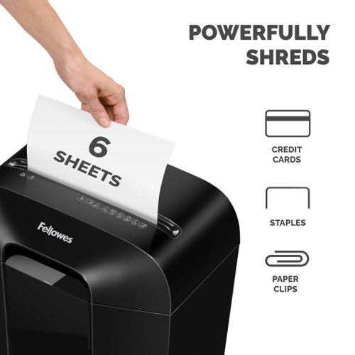 Claim a £8 Cashback with this product until 30th June 2024Terms & Conditions apply, to claim please register online  here.The LX25M is the perfect shredder for medium use in the home and home office.It can Shred 6 sheets per pass into 4x12mm Mini-Cut particles (DIN Level P-4) and the Patented Safety Lock disables the shredder for added safety protection.The LX25M can shred continuously for up to 5 minutes followed by a 30-minute cool-down and the 11.5L bin with lift-off head fits neatly into any home office. The LX25M also shreds staples, paper clips and credit cards