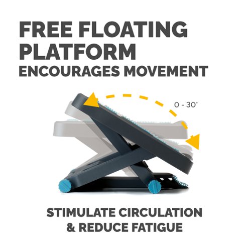 Fellowes Energizer Footrest Black with Reflexology Mapping 8068001 - BB67550