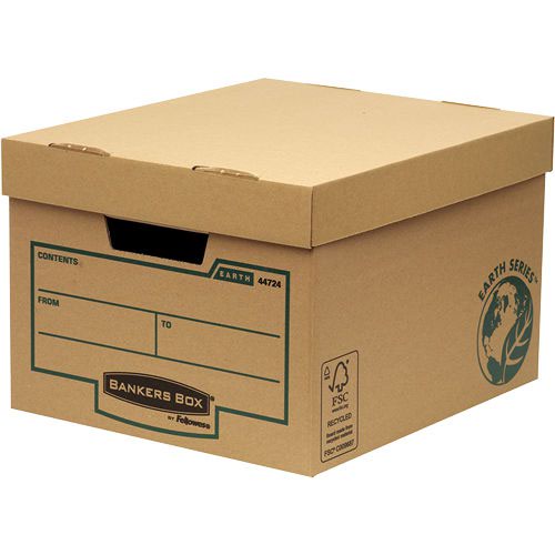 Bankers Box by Fellowes FSC Earth Series Storage Box Budget Brown Ref 4472401 [Pack 10]