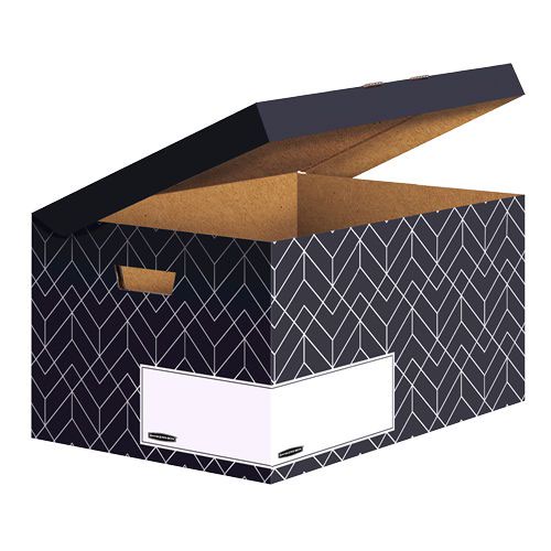 Bankers Box Decor Flip Top Box Grey (Pack of 5) 4483601