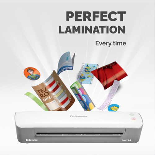 Fellowes Ion Laminator A4 White/Grey 4560401 BB75284 Buy online at Office 5Star or contact us Tel 01594 810081 for assistance