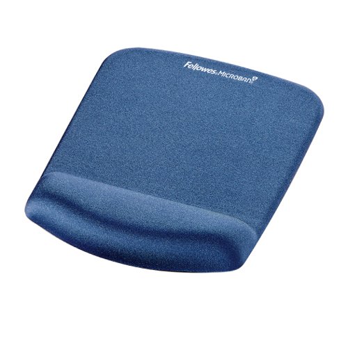 Fellowes PlushTouch™ Mousepad Wrist Support Blue