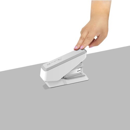 Fellowes LX860™ Easy-Press™ Stapler with Microban® - 40-Sheets, Half-Strip (White)