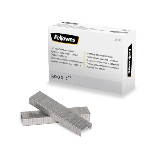 Fellowes 26/6 Half Strip Staples (Pack 5000) 5117601