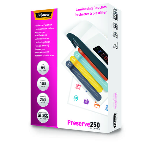 Fellowes Laminating Pouches 500 Micron for A4 Ref 54018 [Pack 100]