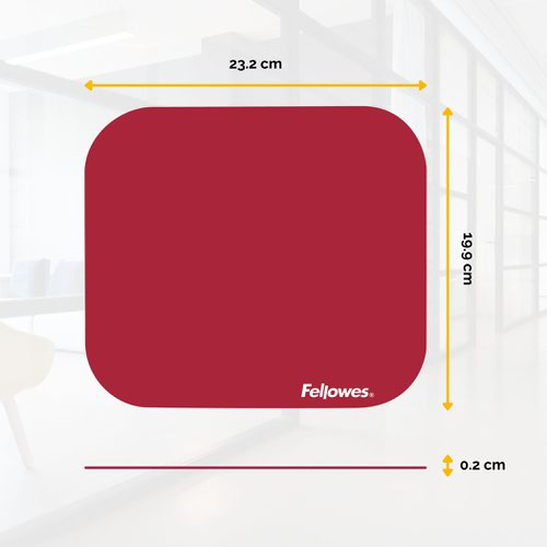 Fellowes Premium Mousepad - Red - 710-7922