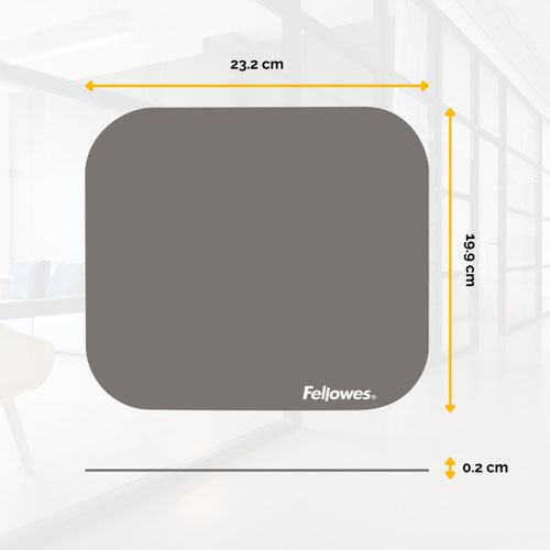 Fellowes Mousepad Solid Colour Grey Ref 58023-06 4039959 Buy online at Office 5Star or contact us Tel 01594 810081 for assistance