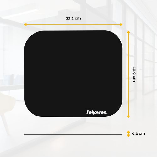 31457J - Fellowes Premium Mouse Pad - Black Pack of 6