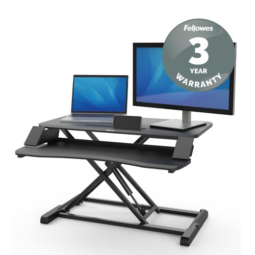 Fellowes Corvisio Sit Stand Workstation Black 8091001  37216FE