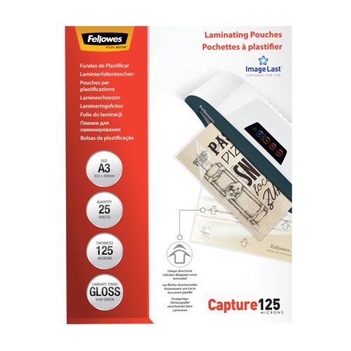 Fellowes ImageLast A3 125 Micron Laminating Pouch - Pack 25