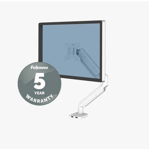 Fellowes Platinum Series Single Monitor Arm White 8056201