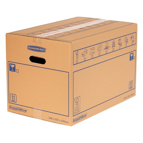 Bankers Box SmoothMove Standard Moving Box 350x350x550mm(每包10个)6207301
