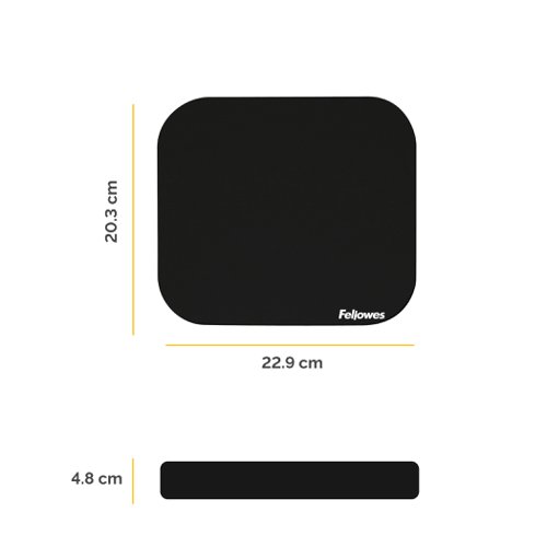 Fellowes Premium Mouse Pad - Black Pack of 6 31457J