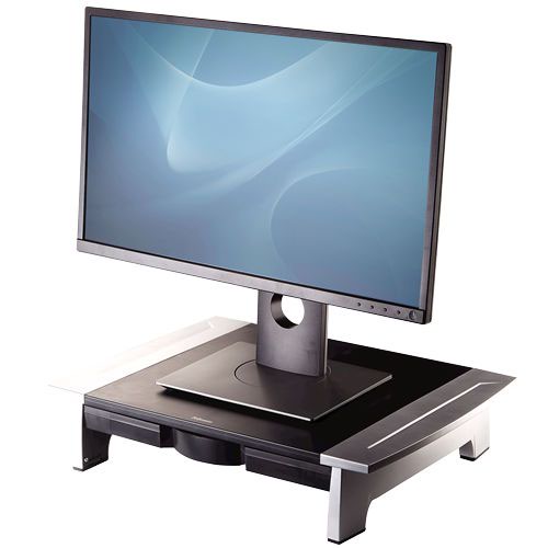 Fellowes Office Suites Standard Monitor Riser Black/Silver 8031101