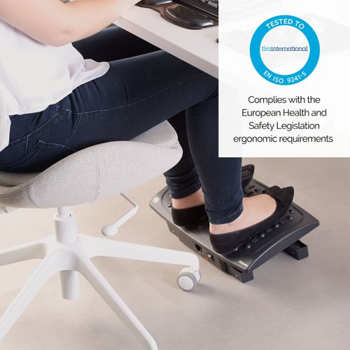 Fellowes Climate Control Footrest Height Adjustable Massage Bumps Adjust Heat And Airflow Chair Accessories FR9594
