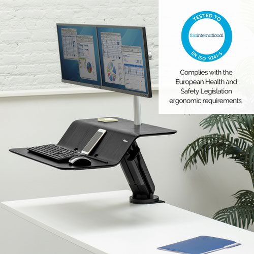 Fellowes Lotus RT Sit/Stand Workstation Dual Screen Black 8081601 - BB73583