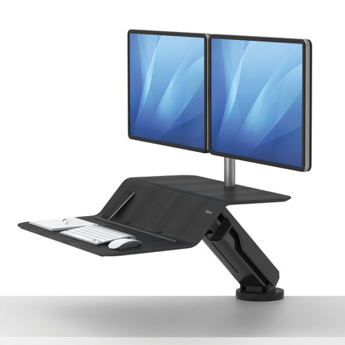 Lotus™ RT Sit-Stand Workstation – Dual Black