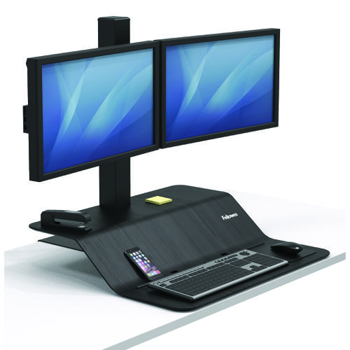 Fellowes Lotus VE Sit-Stand Workstation Dual Ref 8082001 Fellowes