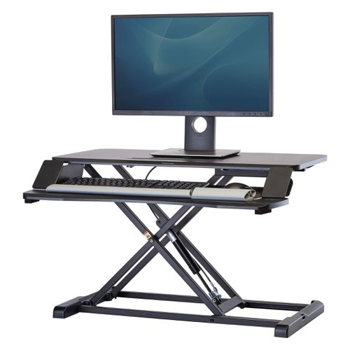 Fellowes Corvisio Sit Stand Workstation Black 8091001