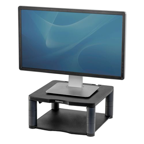 Fellowes Premium Monitor Riser for 21in Capacity 36kg 5 Heights 64-165mm Graphite 9169401