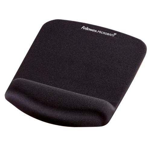 Fellowes PlushTouch Mousepad Wrist Support Black- Microban 9252003