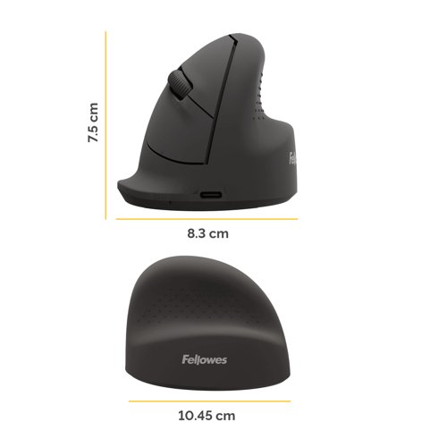 Fellowes Breyta Vertical Mouse with Antibacterial Protection Right Handed Medium 35788J Buy online at Office 5Star or contact us Tel 01594 810081 for assistance