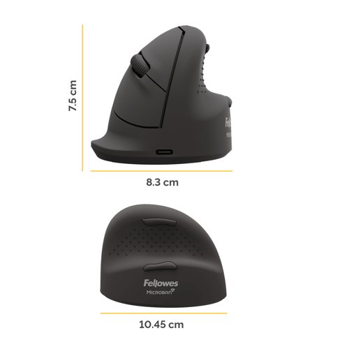 Fellowes Vertical Mouse Breyta Plus+ Vertical Mouse Right Handed Medium 35784J Buy online at Office 5Star or contact us Tel 01594 810081 for assistance