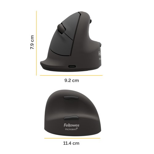 Fellowes Vertical Mouse Breyta Plus+ Vertical Mouse Right Handed Large 35785J Buy online at Office 5Star or contact us Tel 01594 810081 for assistance